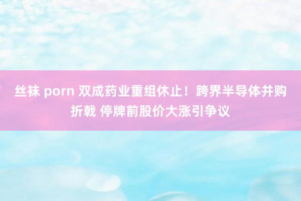 丝袜 porn 双成药业重组休止！跨界半导体并购折戟 停牌前股价大涨引争议